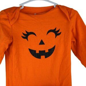Baby Halloween Pumpkin Costume Set: Long Sleeve Bodysuit & Ruffle Tutu Pants